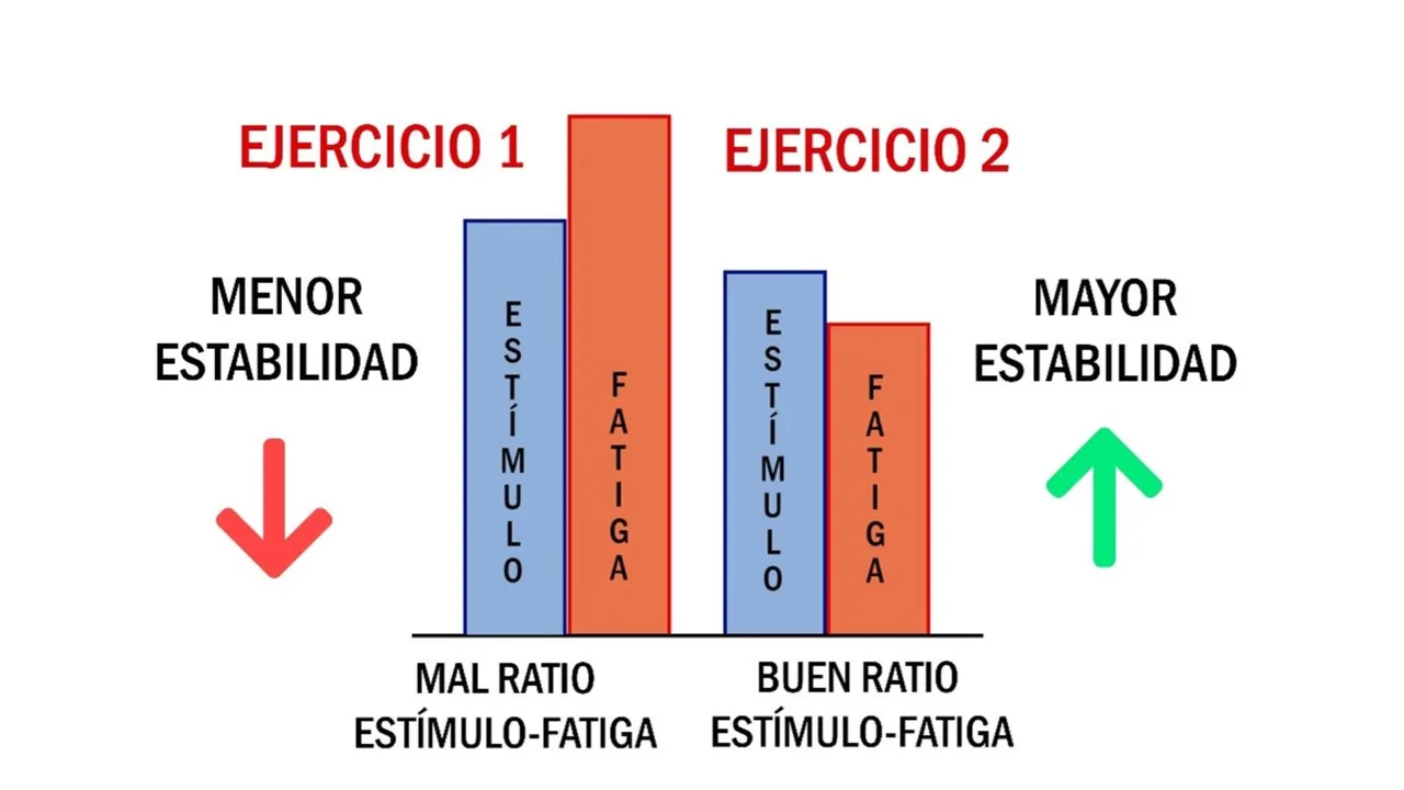 Selección de ejercicios según el ratio estímulo-fatiga
